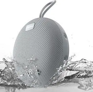 Wireless Shower Speaker IPX8 Waterproof Bluetooth Speaker, Small Outdoor Portable Speaker, Gray