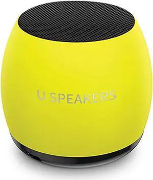 U Micro Speaker | Glow in Dark | Stylish Small Portable Wireless Bluetooth 5.0 | Built-in Mic & Remote Shutter | Perfect Speaker for Parties, Travel! Mini Device, Rich Sound | Glow Yellow