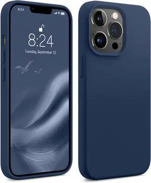 AOTESIER Magnetic for iPhone 13 Pro Phone Case, [Compatible with MagSafe][Military Shockproof Protection] Silicone Case with Soft Microfiber Lining, Camera & Screen Protection 6.1 inch, Navy Blue