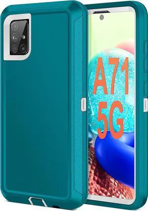 Jelanry for Samsung A71 5G Case Heavy Duty Protective Shell [Not for A71 5G UW SM-716V] Shockproof Sports Anti-Scratches Cover Non-Slip Bumper Hybrid Phone Case for Samsung Galaxy A71 5G, Mint/White