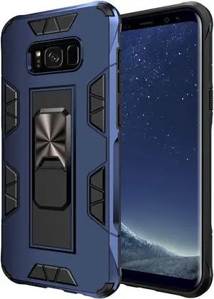 for Samsung Galaxy S8 Plus Case Samsung Galaxy S8+ Case Military Grade Built-in Kickstand Case Holder Armor Heavy Duty Shockproof Cover Protective for Samsung Galaxy S8 Plus Phone Case (Blue)