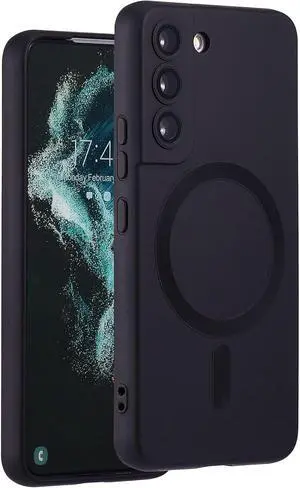 Magnetic for Samsung Galaxy S21 Case,Soft Silicone Samsung Galaxy S21 Phone Case with Camera Protection,Anti-Scratch Samsung Galaxy S21 Case Compatible with MagSafe, Black