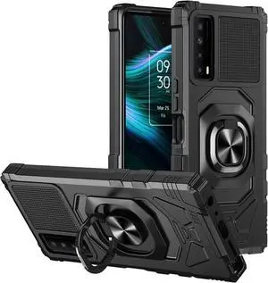 Ailiber Case for TCL Stylus 5G, TCL Stylus 2022(T779W) Case with Ring Kickstand, for Magnetic Car Mount Military Grade, Heavy Duty Shockproof Protective Phone Cover for TCL Stylus 5G 6.81"-Black