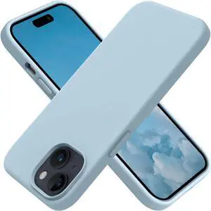 OTOFLY Compatible with iPhone 15 Plus Case, Silicone Shockproof Slim Thin Phone Case for iPhone 15 Plus (6.7 inch), (Baby Blue)