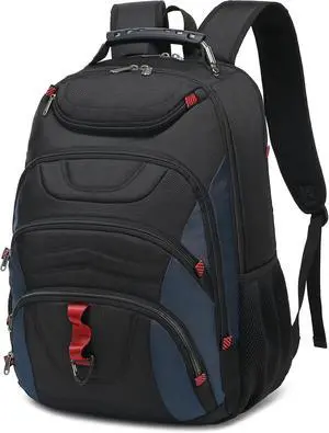 Boavan Laptop Backpack for men, 17.3 inch Laptop Bag with USB Port, Waterproof Travel Work Backpack Purse, Anti-Theft Teacher Nurse Doctor Casual Bookbags Office Business backpackBlack&Classic Navy Boavan Laptop Backpack for men, 17.3 inch Laptop Bag with USB Port, Waterproof Travel Work Backpack Purse, Anti-Theft Teacher Nurse Doctor Casual Bookbags Office Business backpackBlack&Classic Navy