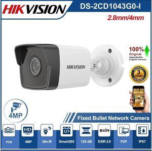 MECARE DS-2CD1043G0-I 4MP IP Security Bullet Camera IR WDR PoE 4mm Lens