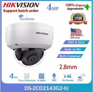 MECARE DS-2CD2143G2-IU AcuSense 4MP In Mic PoE Network Dome IP Camera 2.8mm