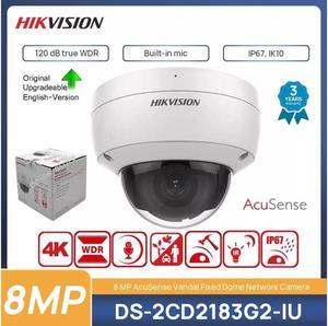 MECARE 4K DS-2CD2183G2-IU 8MP IR AcuSense Dome POE IP Camera Built-in Mic US