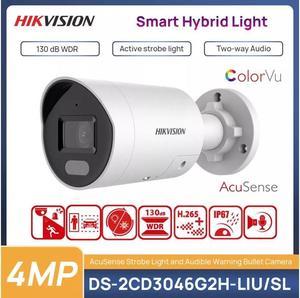 MECARE DS-2CD3046G2H-LIU/SL 4MP IP Camera ColorVu+IR MIC Speaker Strobe Light