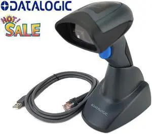 Datalogic QuickScan QD2131 - Corded Barcode scanner, 1D Linear Imager, General Purpose, Handheld,with USB Cable and Stand, Black,QD2131-BKK1B
