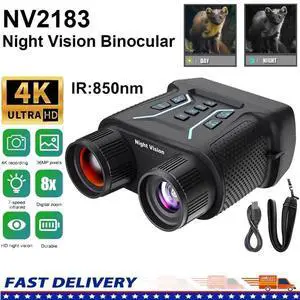 Night Vision Goggles 8x Zoom Binoculars Travel Telescope Hunting Day/Night