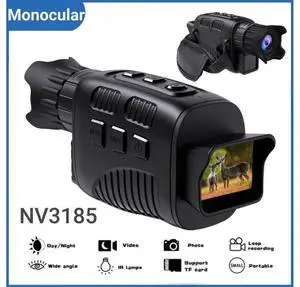NV3185 Infrared Digital Night Vision Monocular with TF card 300M Range Hunting