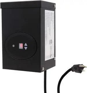 ETL Listed 120W Low Voltage Transformer with Photocell and Timer, 120V AC to 12V AC Outdoor Power Pack, Dual Isolated Outputs, for Landscape Lighting Systems, Fully Encapsulated Toroid Core