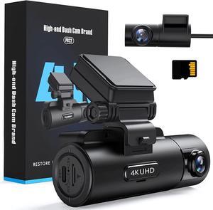 Dash Cam 4K Front and Rear 2K, Full HD Dash Camera for Cars, Free 32GB SD Card, 2.2 IPS Screen, Night Vision, 170°Wide Angle, Loop Recording, 24H Parking Mode