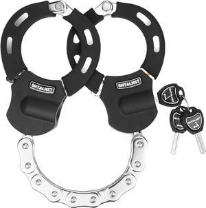 Electric Scooter Lock, Heavy Duty Anti-Theft Chain Lock with Key for E-Bike, Motorcycle, Segway Ninebot (Black)