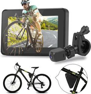 Bike Bicycle Mirror,1080P Bicycle Rear View camera with 4.3" Screen,130° Wide Angle Color Night Vision Bikes Camera 360° Adjustable,Bike Accessories For Bicycle, Mountain, Road Bike