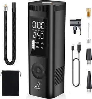 Inflator Portable Air Compressor 150PSI Air Pump 7800mAh Tire Pump 3x Faster Air Pump for Car Tires with All Model Valve Suitable SUV, Car, Motorcycle, Bike, Ball