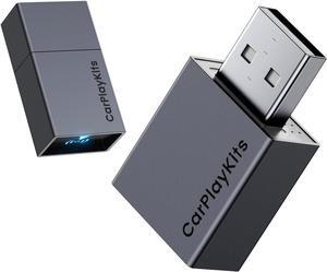 Wireless CarPlay Adapter for , Plug and Play Low Latency Mini Edition Converts Wired to Wireless CarPlay Dongle for Cars from 2016 and iOS 10+ USB Type-A