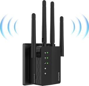 WiFi Extender Signal Booster with Dual Band 5GHz/2.4GHz, WiFi Booster Up to 12880 Sq. ft and 105 Devices, WiFi Booster with Ethernet Port, WiFi Extenders Signal Booster for Home and Outdoors