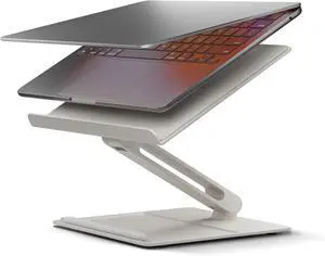 Native Union Desk Laptop Stand  Height Adjustable Ergonomic Computer Stand  Compatible with MacBook Air/Pro, iPad, Dell, HP, Lenovo, Microsoft Surface & Laptops & Tablets Up to 5kg (Sand Stone)