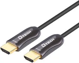 DTech Ultra Slim 150 Feet Fiber Optic HDMI 2.0 Cable 4K 60Hz 18Gbps for in-Wall Installation 150ft Projector Laptop Computer Monitor TV Camera (46 Meters)