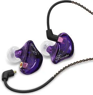 BASN Triple Driver in Ear Monitors Bmaster in-Ear Headphones with Silver-Plated MMCX Cable Ideal Earphones for Musicians Sound Engineers and DJs (Violet) BASN Triple Driver in Ear Monitors Bmaster in-Ear Headphones with Silver-Plated MMCX Cable Ideal Earphones for Musicians Sound Engineers and DJs (Violet)