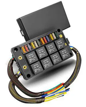 12V Relay Fuse Box with 12 ATC ATO Fuse Holder and 8 Relay Panel for 5 Pin Relays, Fuse Relay Box Kit Fit for Automotive Car Truck Marine Boat 12V Relay Fuse Box with 12 ATC ATO Fuse Holder and 8 Relay Panel for 5 Pin Relays, Fuse Relay Box Kit Fit for Automotive Car Truck Marine Boat