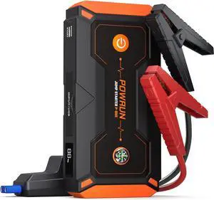 Powrun P-ONE Jump Starter, 2000A Portable Jump Box - Car Jump Starter Battery Pack for up to 8.0L Gas and 6.5L Diesel Engines, 12V Battery Jump Starter with Carry Case (Orange) Powrun P-ONE Jump Starter, 2000A Portable Jump Box - Car Jump Starter Battery Pack for up to 8.0L Gas and 6.5L Diesel Engines, 12V Battery Jump Starter with Carry Case (Orange)