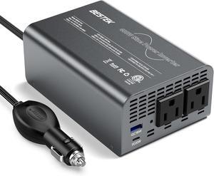 400W Pure Sine Wave Power Inverter - DC 12V to 110V AC Converter, Fast Car Charger Adapter with 30W USB-C/18W Quick Charge/Dual 110V AC Outlet, Car Plug Adapter Outlet for Laptop
