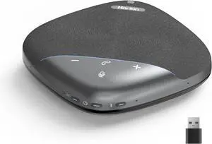 Conference Speaker with Microphone, Wireless Bluetooth Speakerphone for Office Meeting Computer PC, w/8 Mics, 20ft Voice Pickup, 8H Call Time, AI Noise Cancelling, Portable Zoom/Teams by DT
