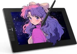 VK1200 V2 Drawing Tablet with Screen,11.6-inch Full-Laminated Graphic Drawing Monitor,2 Battery-Free Pens with Tilt Function,6 Customizable Keys,Anti-Glare Glass(Must be Connected to PC to Work)