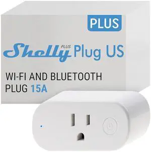 Shelly Smart Plug, Smart Home WiFi and Bluetooth Outlet with Power Metering, Works with Google Home, Alexa, Home Assistant, Smart Socket, No Hub, Easy Setup, Remote Control, Plus Plug US