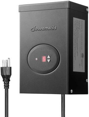120W Low Voltage Landscape Transformer, Outdoor Transformer with Timer and Photocell Sensor, 120V AC to 12V AC, Weatherproof, for LED Lighting, Spotlight, Pathway Light, ETL Listed