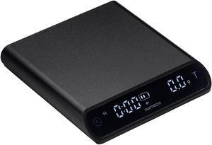 Pocket Coffee Scale V3, Pour Over Drip Espresso Scale, Barista Scale with Timer, Anodized Aluminum Body with Back-Lit LCD Display, Black