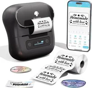 M220 Label Maker,Thermal Label Printer,Upgrade Bluetooth Label Sticker Maker Machine, Multiple Template Font for Home,Office,Business,Organization,Inkless Printer Compatible with Phone &Laptop