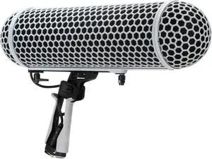 Blimp Windshield and Rycote Shock Mount Suspension System for Shotgun Microphones