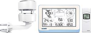 Weather Station Kit WS3802, Includes 7.5'' Large LCD Display IoT Console WS3800, WS85 Outdoor Sensor Array and WN32 Single-Channel Outdoor Thermometer & Hygrometer Sensor, 915 MHz