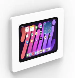 White On-Wall Tablet Mount Compatible with iPad Mini (6th Gen)