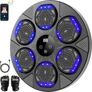 Music Boxing Machine, Smart Bluetooth Boxing Trainer with Boxing Gloves, Boxing Wall Mount Machine for Adults Kids,Boxing Target Workout Equipment for Home, Office, Gym (Upgrade)