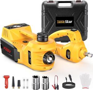 Electric Car Jack Kit,5 Ton 12V Car Jack Hydraulic with Electric Impact Wrench and Tire Inflator Pump,Portable Car Jack Kit for SUV MPV Sedan Truck Change Tires Garage Repair