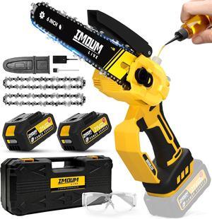 Mini Chainsaw Cordless 6 Inch, 32FT/S Fast Powerful Cutting, Brushless Electric Handheld Chain Saw with 3.0Ah Battery Powered,Auto Oiler, Lightweight, Sharp for Tree Trimming Pruning(Upgrade Version)