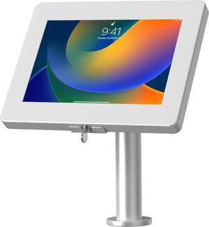 iPad Wall Mount Enclosure - Wall Mount Enclosure for Tablets W/Curved Neck for iPad 7/8/9 Gen 10.2" - iPad Pro - iPad Air - Galaxy Tab - Lenovo Tab & More Tablets - White - (PAD-PARANW)