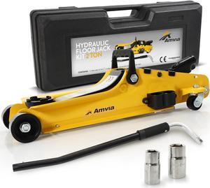 Jack Kit 2 Ton with Case (4,400 lbs) | Car Jack Kit - Hydraulic Low Profile Jack | Trolley Jack - Tire Jack Tool Kit | Portable, Ideal for SUV and Auto - Universal Car Jack Kit with Lug Wrench