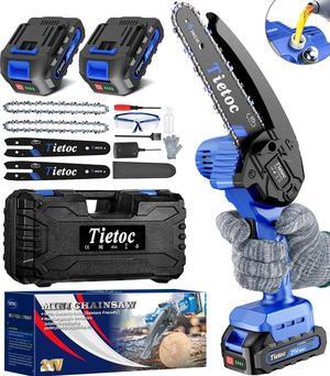 6 Inch Cordless [2024 Upgrade] Portable Electric Chain Saw, Small Handheld Battery Powered Super Saws for Tree Branches, Stocking Stuffers Gifts for Men Dad Fathers Husband Women