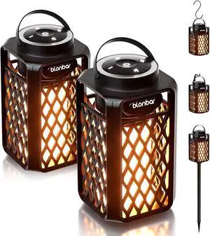 2pcs Led Flame Speaker,Outdoor Bluetooth Speaker with Torch Atmosphere,10W Outdoor Portable Stereo Speaker,IP65 Waterproof Torch Lights for Patio Home Decor, for Men Women Dads Moms