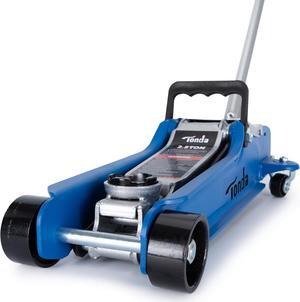 Low Profile Jack, 2.5 Ton (5,000 lb) Car Jack, Lifting Range 3.35" to 14.57", Hydraulic Trolley Floor Jack for Garage, Home, Shop, Blue