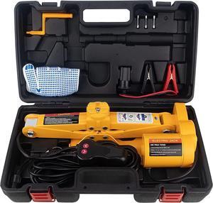 Car Jack 2 Ton 12V Electric Scissor Jack with Storage Box for Car SUV Tire Changes (Lifting rang: 4.72~14.57 inch)