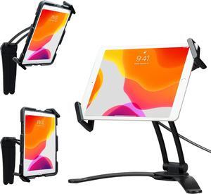 Stand and Wall Mount  CTA Security 2-in-1 Multi-Flex Tablet Stand & Wall Mount with Locking Tablet Holder & 2 Mount Bases for iPad 10th Gen 10.9" - iPad 7/8/9 Gen 10.2" & More - Black (PAD-SKMSB)