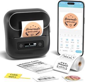 M220 Label Maker, Upgrade Sticker Maker Prints 0.78-3.14 inch, Thermal Printer for Small Business & Homeuse, Label Maker Machine Compatible with Phones and PC, with 40x30mm Label