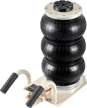 Air Jack, 3 Ton/6600 lbs Triple Bag Air Jack, Airbag Jack with Six Steel Pipes, Lift up to 17.7 inch/450 mm, 3-5 s Fast Lifting Pneumatic Jack, with Short Handles for Car Repair